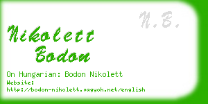 nikolett bodon business card